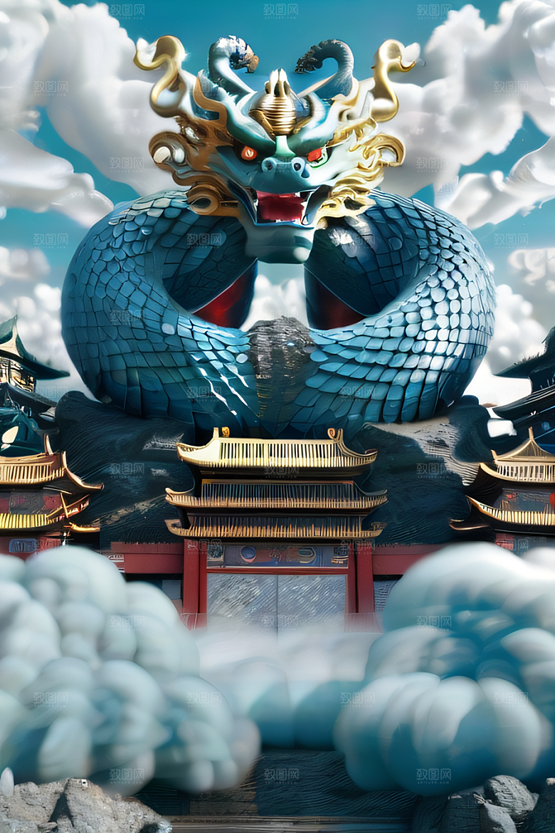 超现实的天宫神话传说中的梦幻之地