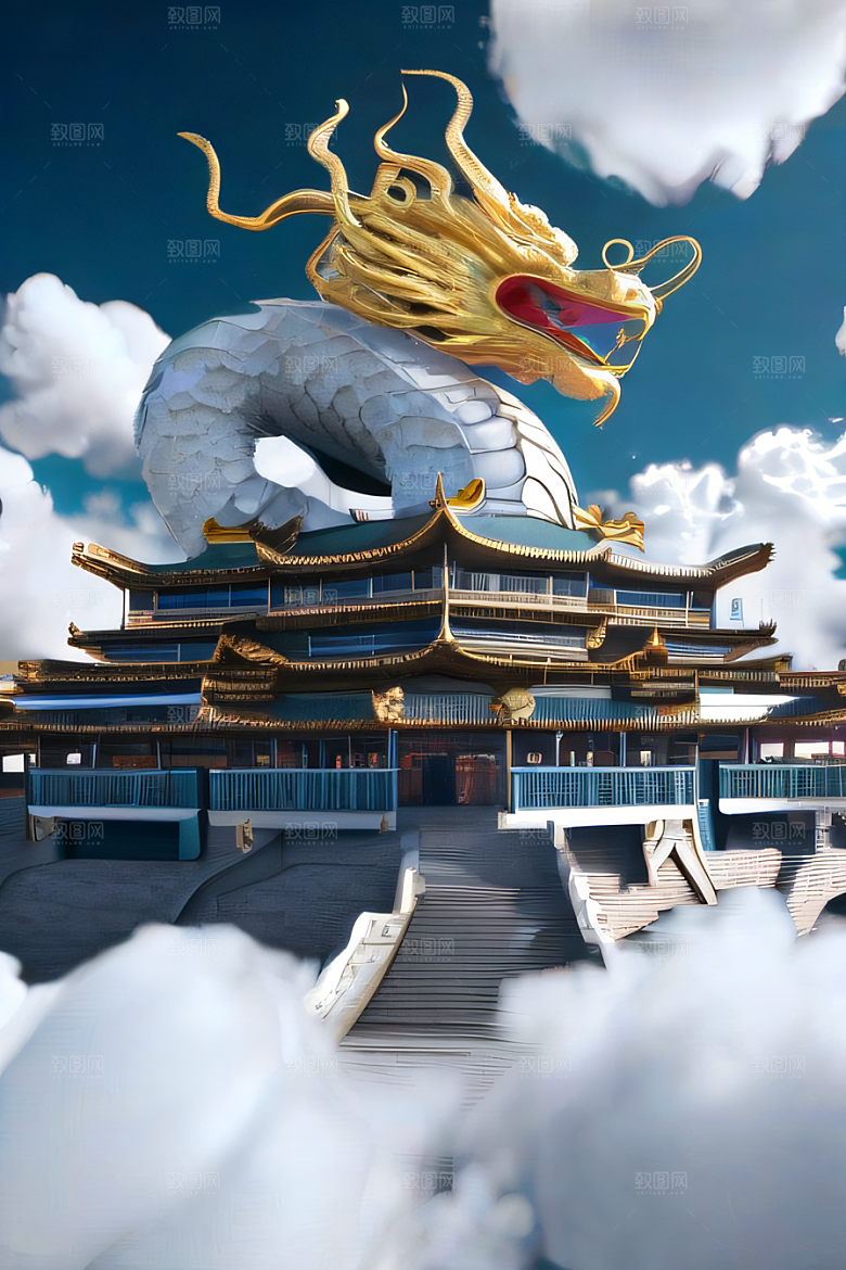华丽的天宫神话传说中的梦幻之地