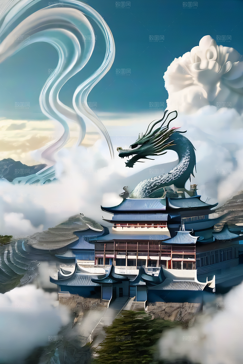 华丽的天宫神话传说中的梦幻之地