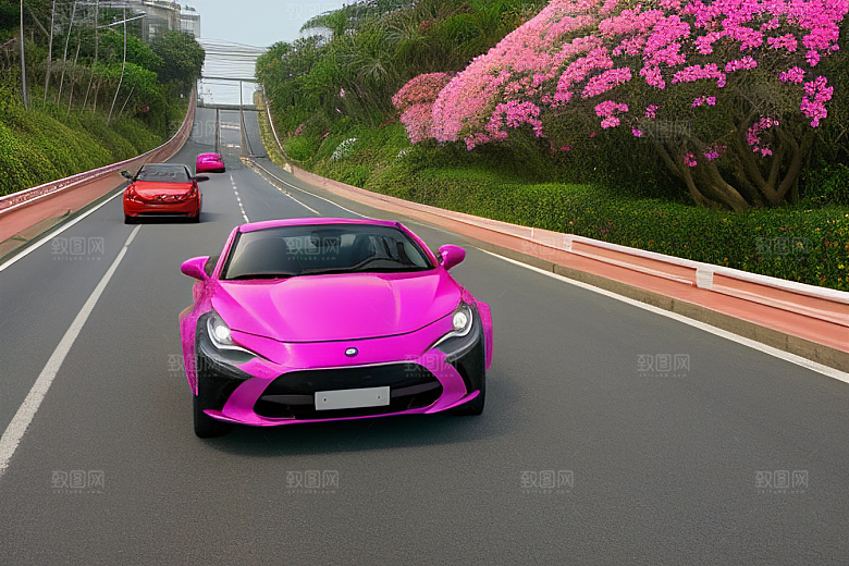 花海奇观厦门环岛路的绽放三角梅