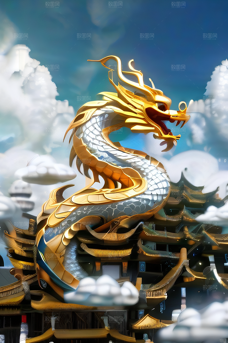 华丽的天宫神话传说中的梦幻之地