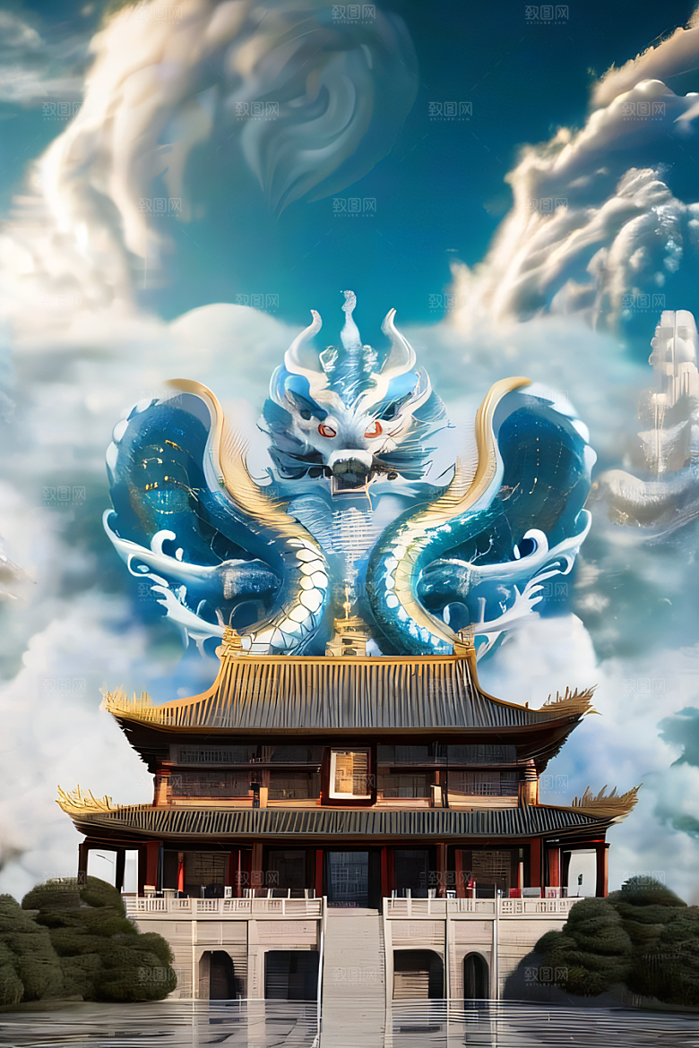 华丽的天宫神话传说中的梦幻之地