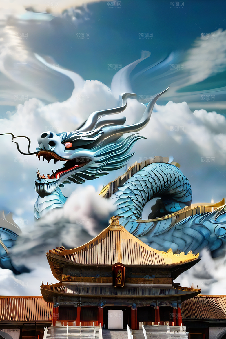华丽的天宫神话传说中的梦幻之地