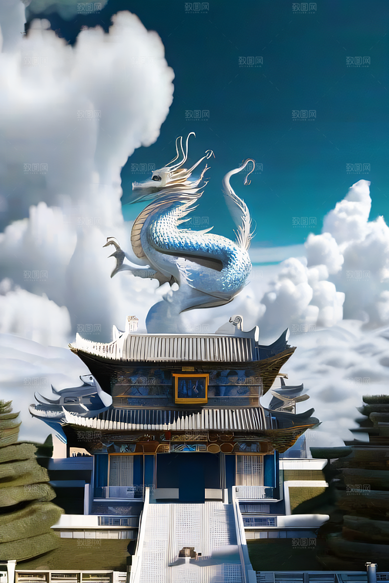 华丽的天宫神话传说中的梦幻之地