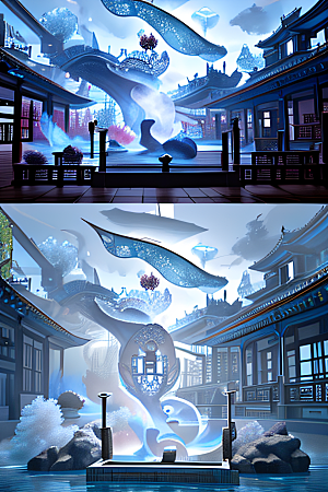 云海中的神秘景象