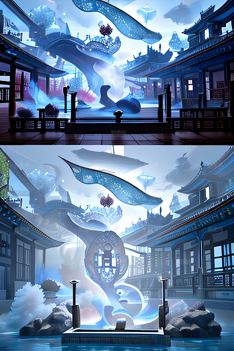 云海中的神秘景象
