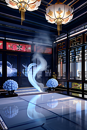 云海中的神秘景象