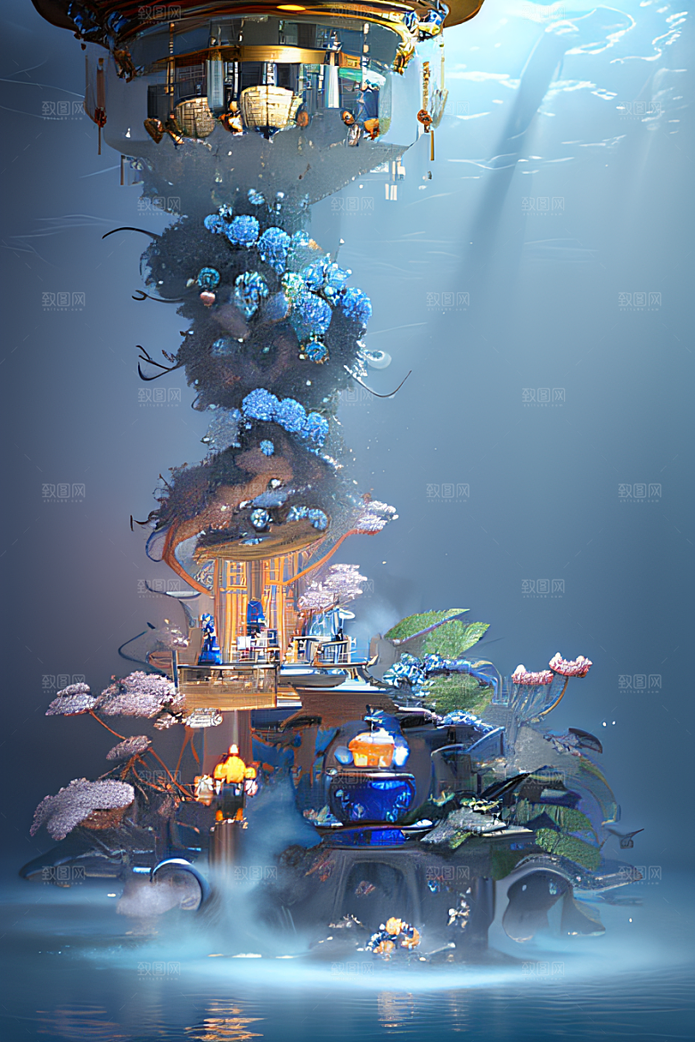 深海之谜神秘青花瓷烟云
