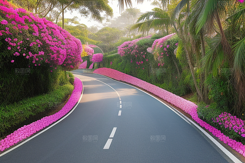 醉美花海厦门环岛路的绚烂三角梅
