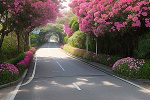 醉美花海厦门环岛路的绚烂三角梅