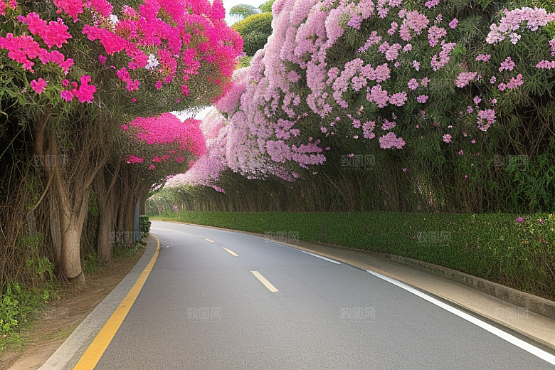 醉美花海厦门环岛路的绚烂三角梅