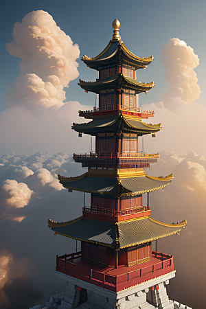 超现实的幻境中国宫殿的奇幻之旅