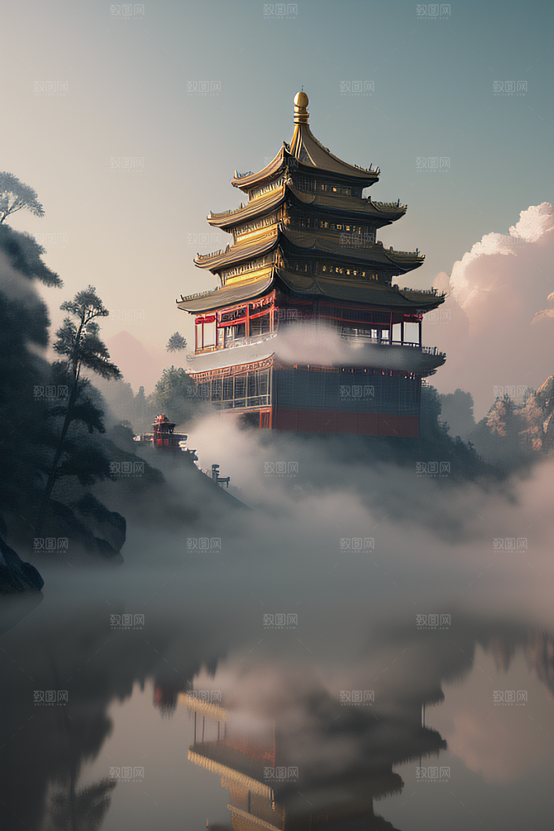 超现实的幻境中国宫殿的奇幻之旅
