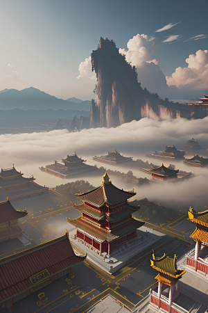 超现实的幻境中国宫殿的奇幻之旅
