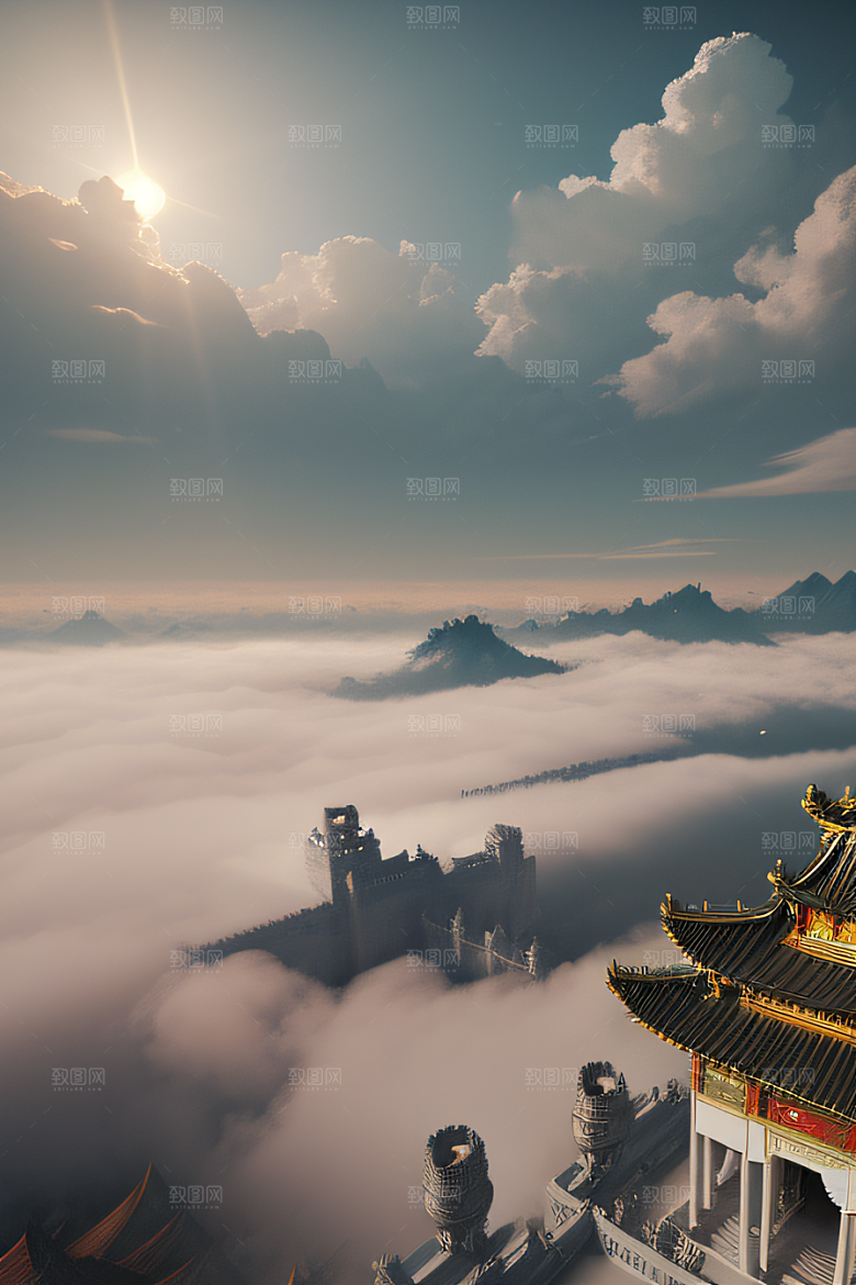 超现实的幻境中国宫殿的奇幻之旅