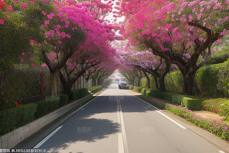 醉美花海厦门环岛路的绚烂三角梅