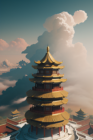 超现实的幻境中国宫殿的奇幻之旅