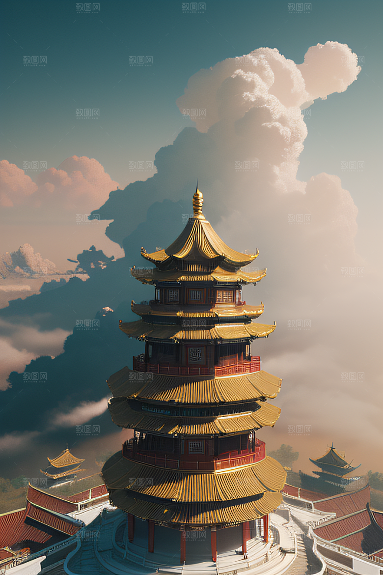 超现实的幻境中国宫殿的奇幻之旅