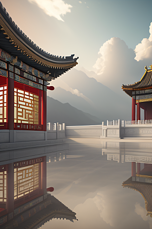 超现实的幻境中国宫殿的奇幻之旅