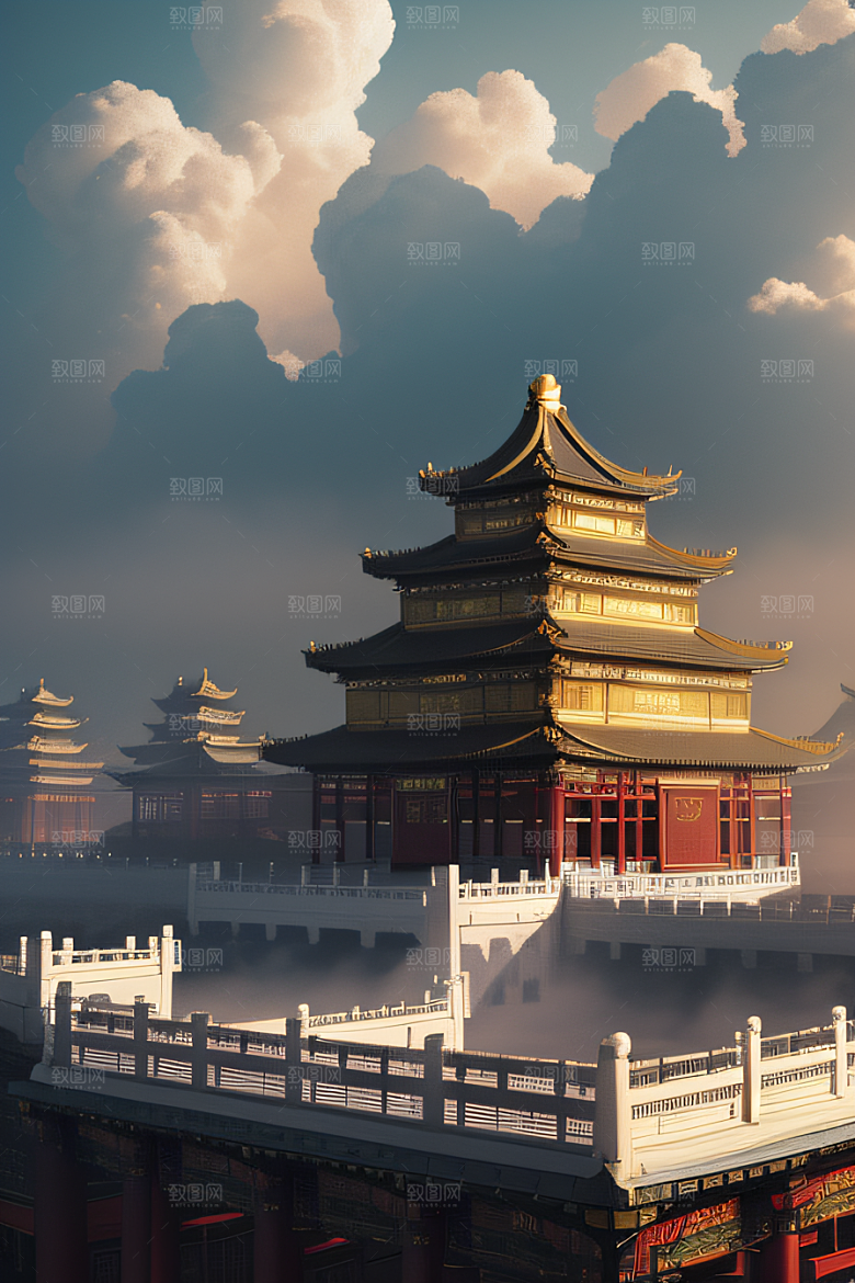 超现实的幻境中国宫殿的奇幻之旅
