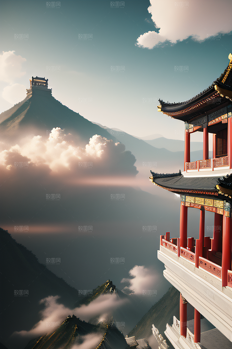 超现实的幻境中国宫殿的奇幻之旅