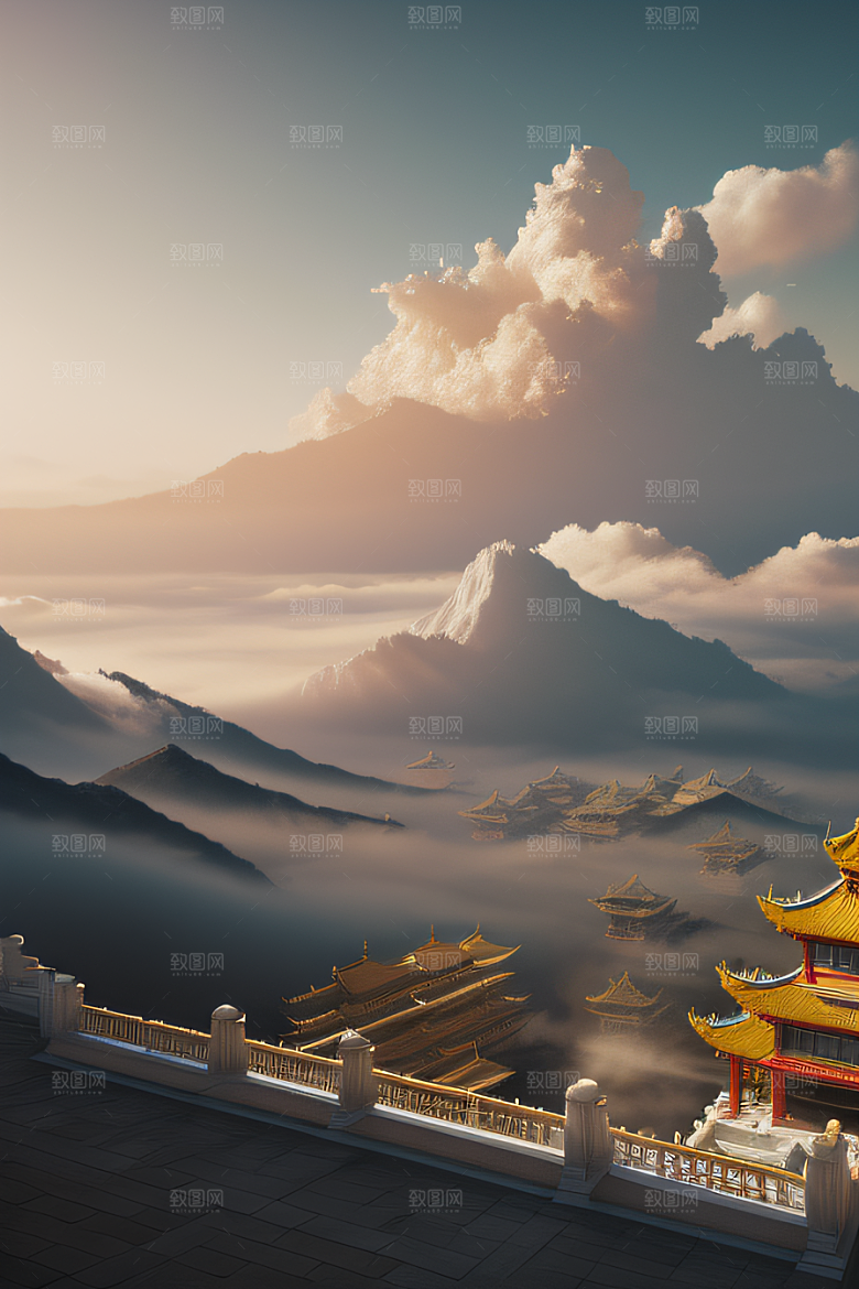 超现实的幻境中国宫殿的奇幻之旅