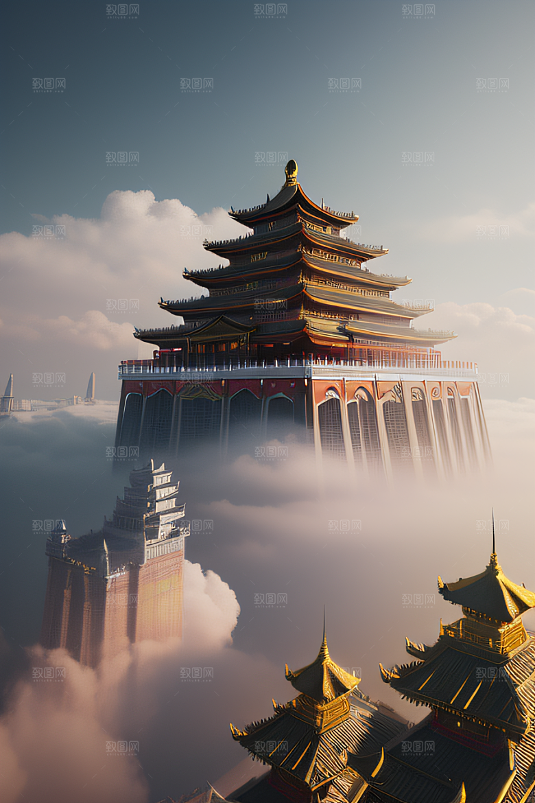 云端中的中国宫殿
