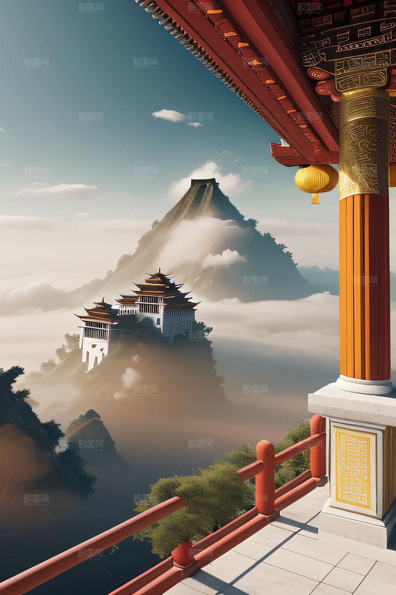 云端中的中国宫殿