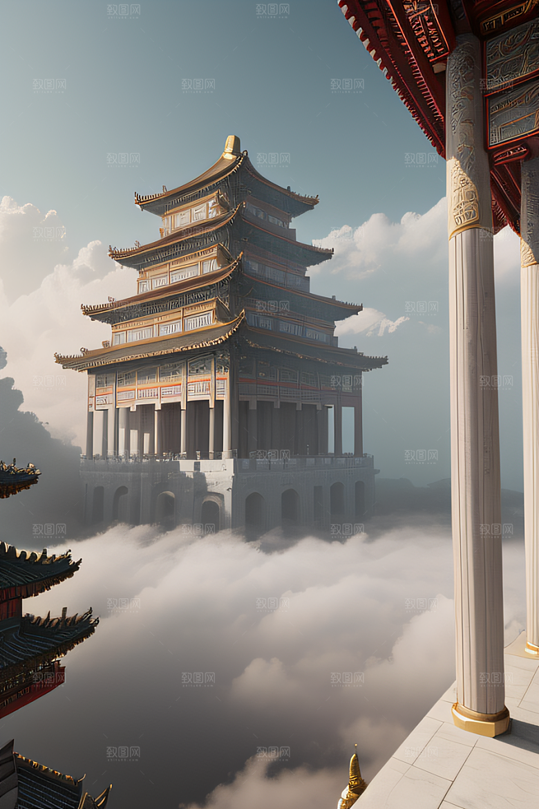 云端中的中国宫殿