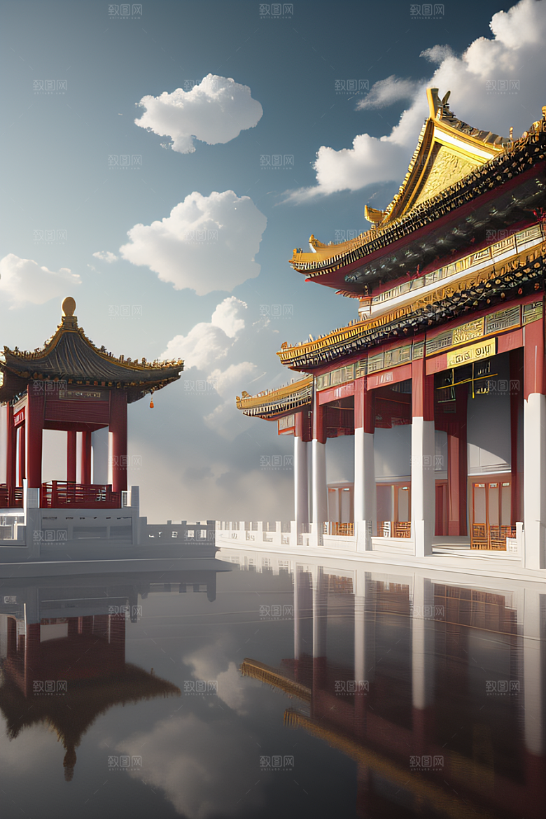 云端中的中国宫殿