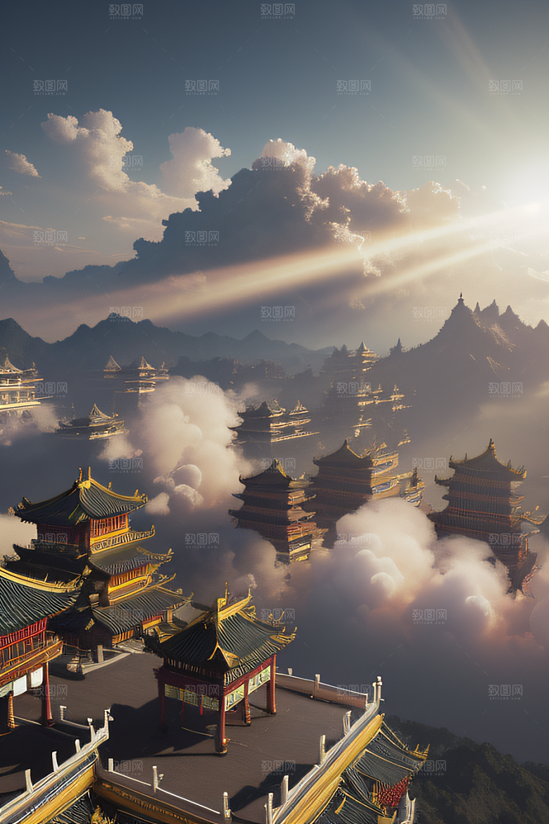 云端中的中国宫殿