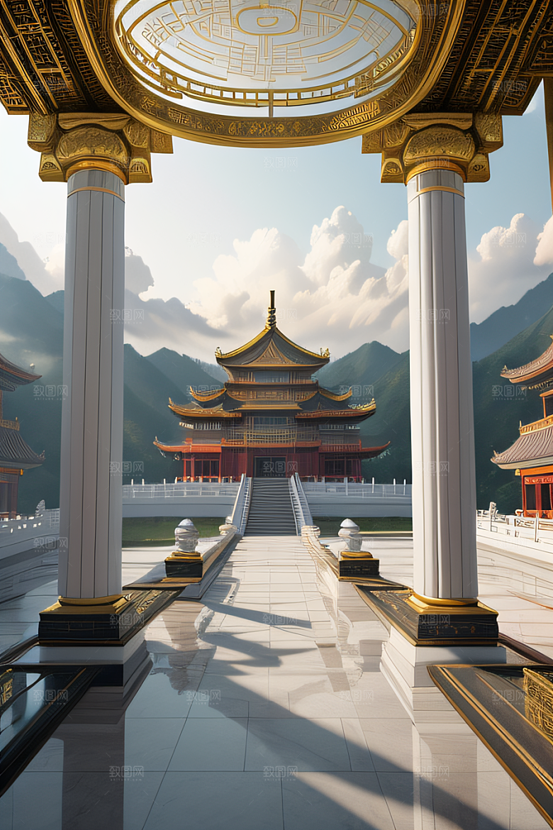 云端中的中国宫殿