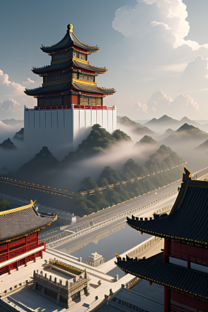 云端中的中国宫殿