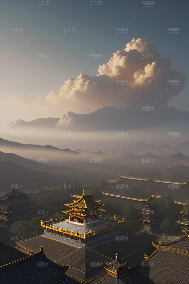 云端中的中国宫殿