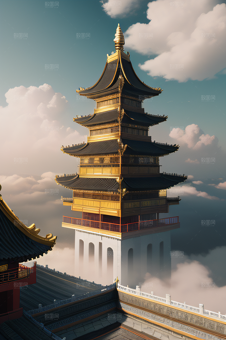云端中的中国宫殿