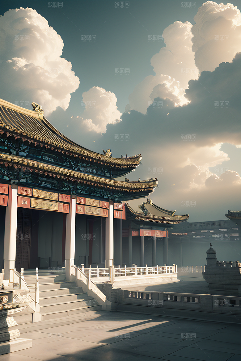神秘华丽宛如仙境中国宫殿的奇幻之旅