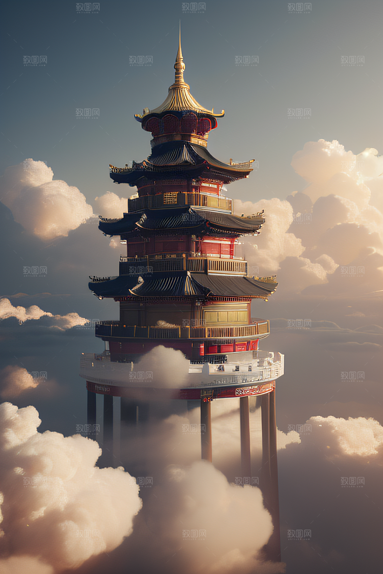 神秘华丽宛如仙境中国宫殿的奇幻之旅