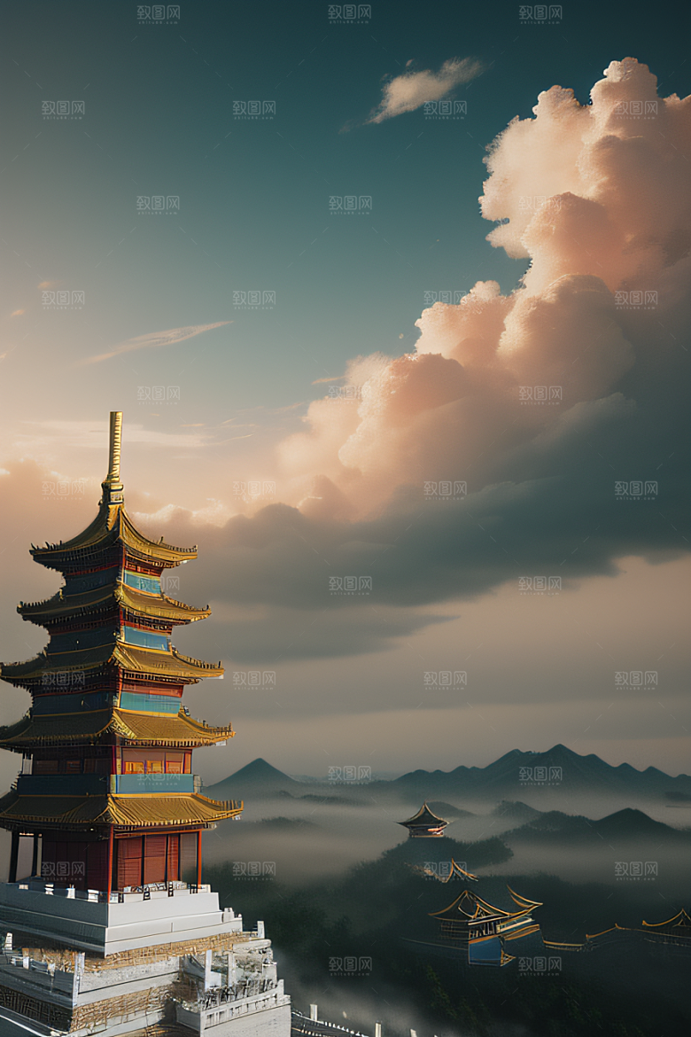 光影交织神秘非凡中国宫殿的幻境之旅