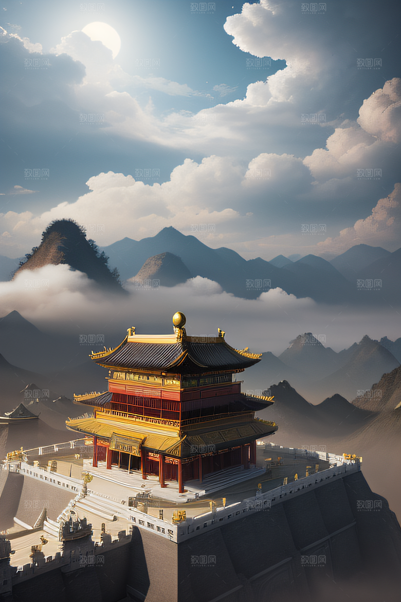光影交织神秘非凡中国宫殿的幻境之旅
