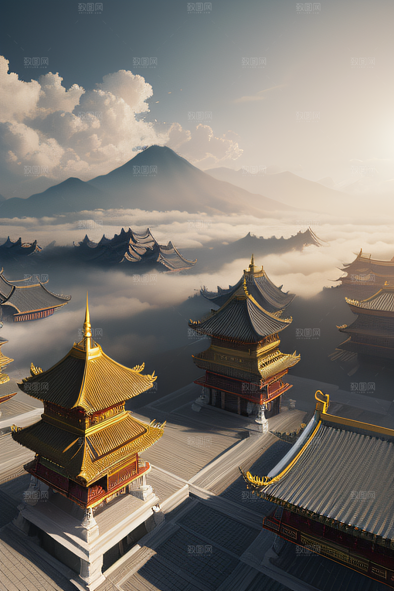 光影交织神秘非凡中国宫殿的幻境之旅