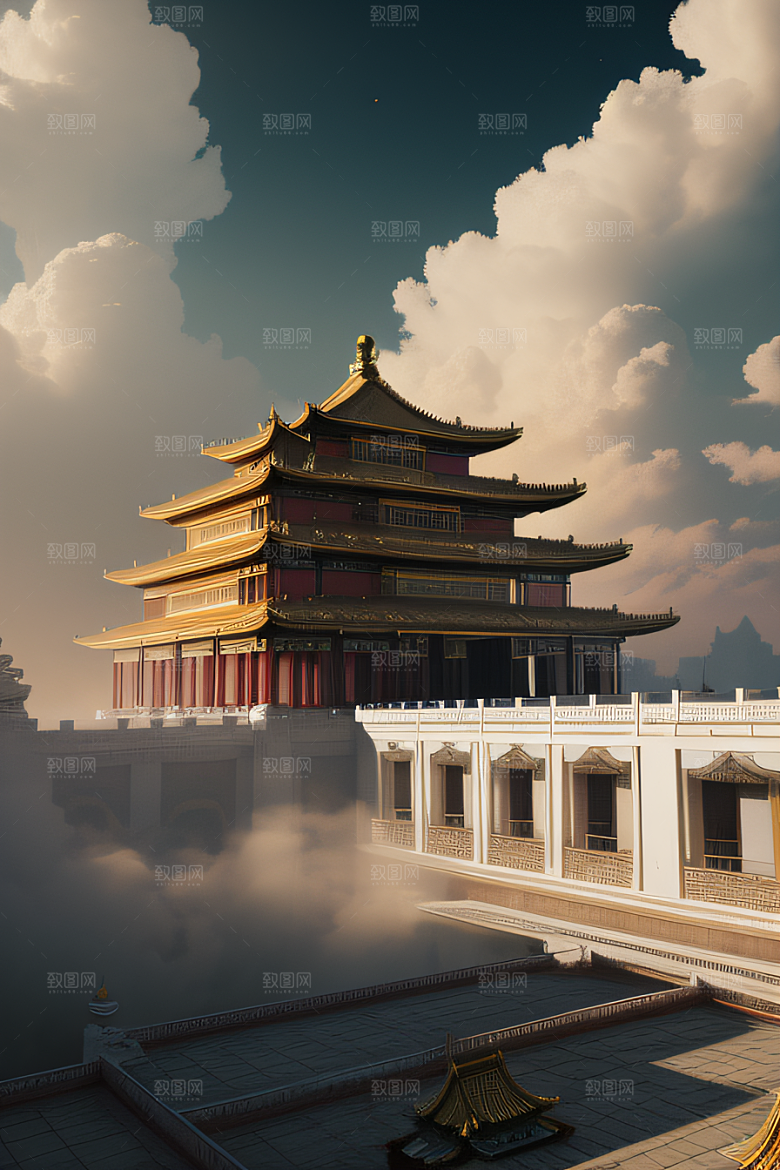 光影交织神秘非凡中国宫殿的幻境之旅