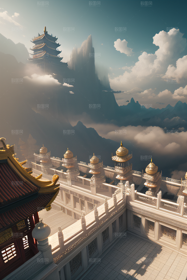 光影交织神秘非凡中国宫殿的幻境之旅