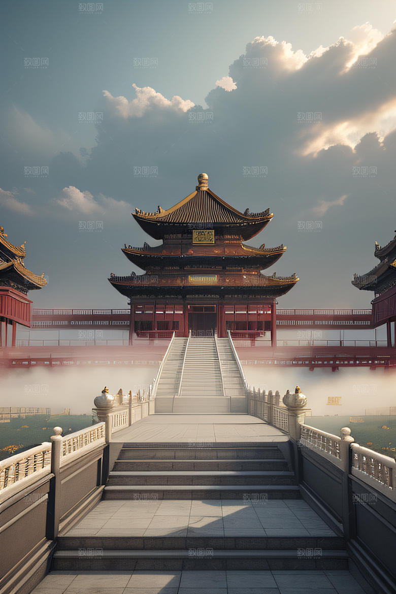 光影交织神秘非凡中国宫殿的幻境之旅