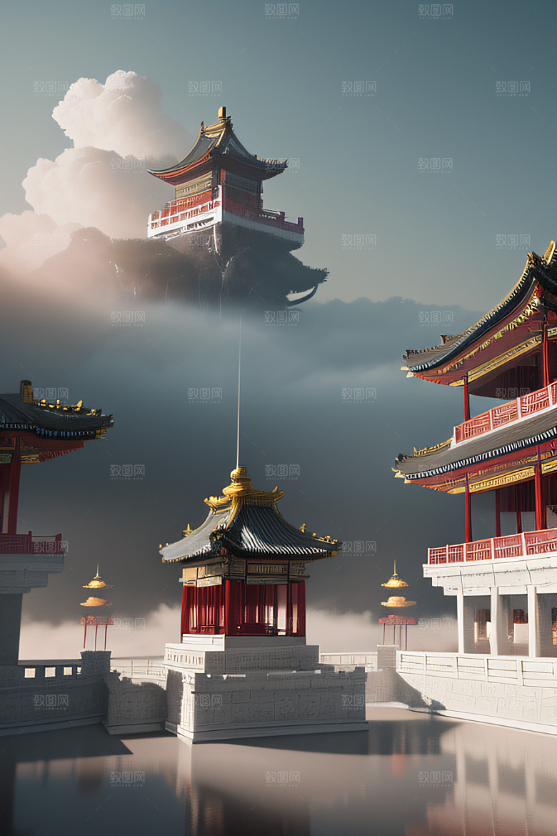 光影交织神秘非凡中国宫殿的幻境之旅