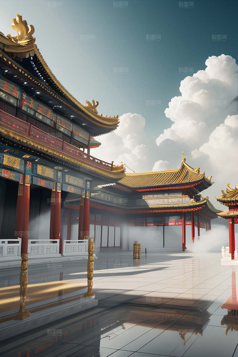 光影交织神秘非凡中国宫殿的幻境之旅