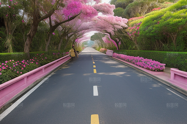 美丽花景厦门环岛路的盛放三角梅