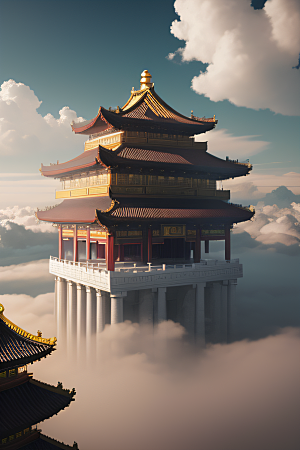 中国宫殿的梦幻画卷