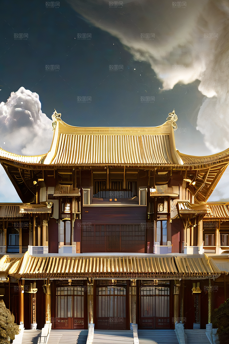 中国宫殿的梦幻画卷