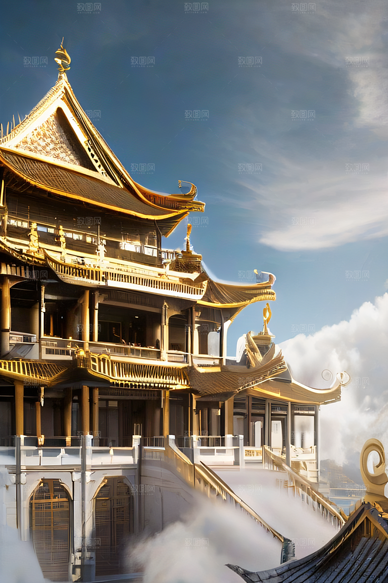 中国宫殿的梦幻画卷