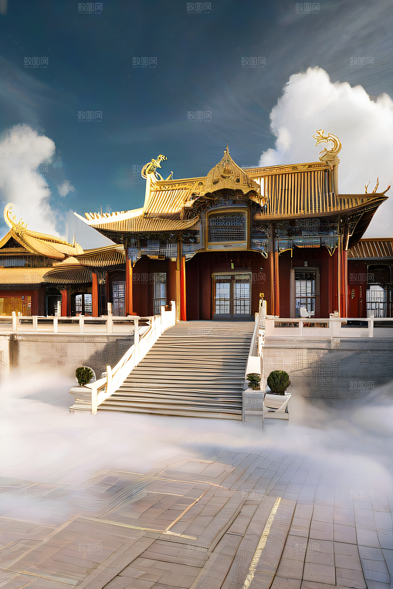 中国宫殿的梦幻画卷